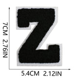 Black Letter Chenille Patch