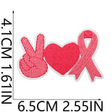 Pink Ribbon Embroidered Patch