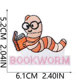 Bookworm Embroidered Patch