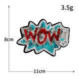 WOW YES NO Sequin Patch