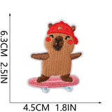 Surfing Capybara Embroidered Patch