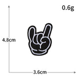 Hand Gesture Embroidered Patch