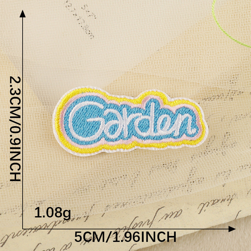 Self-Adhesive Butterfly Letter Embroidered Patch