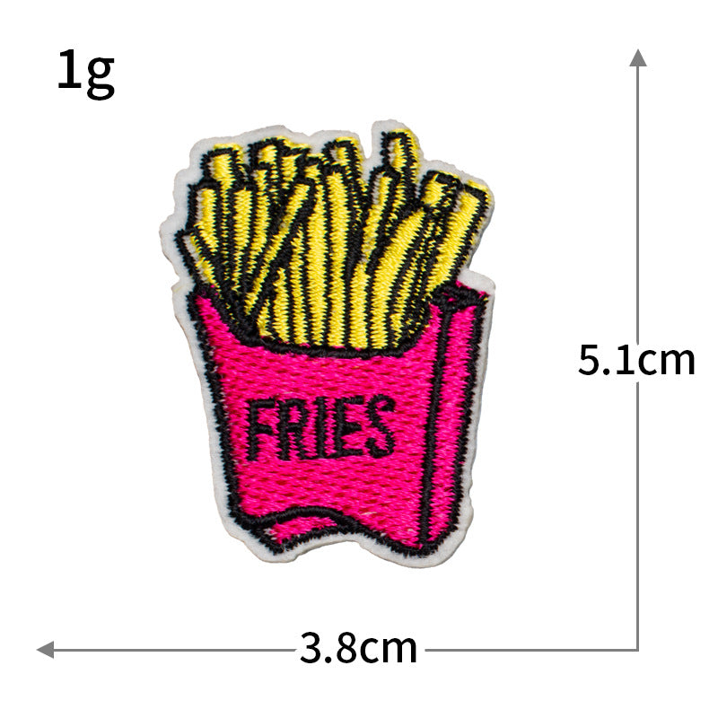 Burger Fries Embroidered Patch