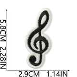 Music Note Embroidered Patch