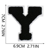 Black Letter Chenille Patch