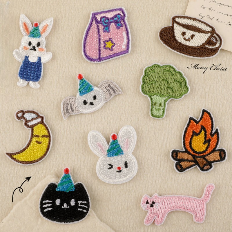 Animal Food Embroidered Patch
