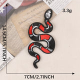 Rose Snake Embroidered Patch