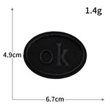 Self-Adhesive Black Letter Badge Patch