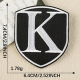 Black and White Embroidered Patch