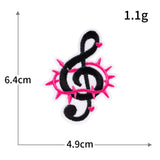 Gothic Music Note Skull Patch