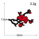 Rose Plum Blossom Embroidered Patch