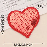 Sequin Heart Embroidered Patch