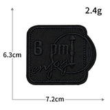 Self-Adhesive Black Letter Badge Patch