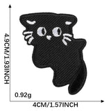 Self-Adhesive Black and White Cat Patch