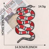 Rose Snake Embroidered Patch