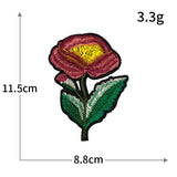 Rose Plum Blossom Embroidered Patch
