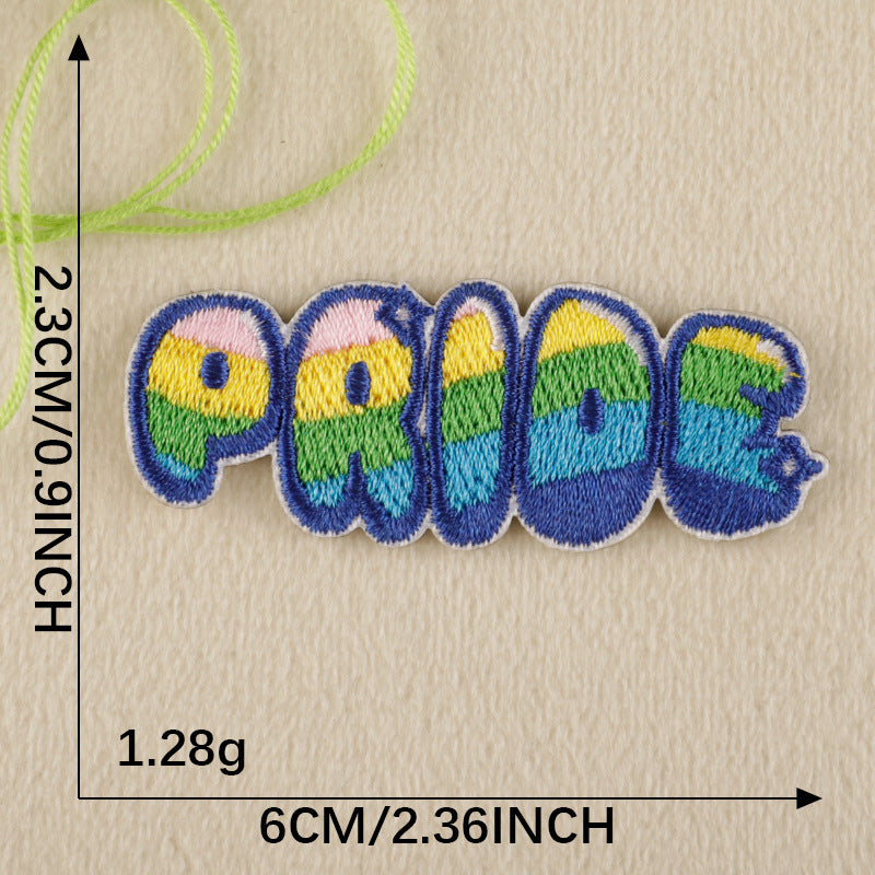 Self-Adhesive Animal Letter Embroidered Patch