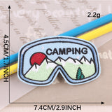 Camping Glasses Embroidered Patch