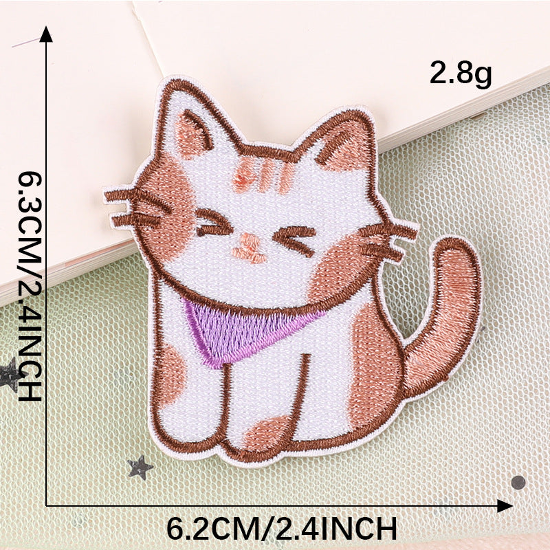 Cartoon Cat Embroidered Patch