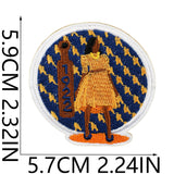 Black Character Embroidered Patch