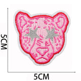Pink Leopard Embroidered Patch