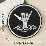 Black and White Embroidered Patch