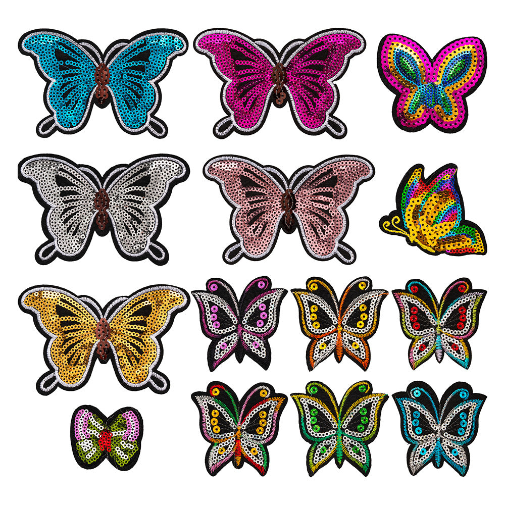 Sequin Butterfly Embroidered Patch