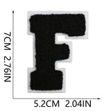 Black Letter Chenille Patch