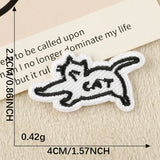 Black and White Animal Embroidered Patch