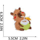 Surfing Capybara Embroidered Patch