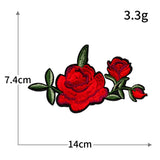 Rose Plum Blossom Embroidered Patch