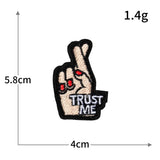 Hand Gesture Embroidered Patch