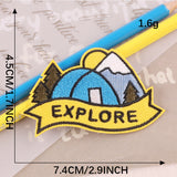 Camping Glasses Embroidered Patch