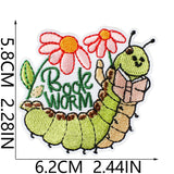 Bookworm Embroidered Patch