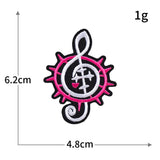 Gothic Music Note Skull Patch