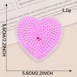 Sequin Heart Embroidered Patch