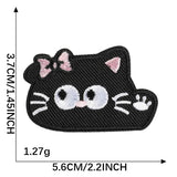 Self-Adhesive Black and White Cat Patch