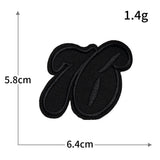 Self-Adhesive Black Letter Badge Patch