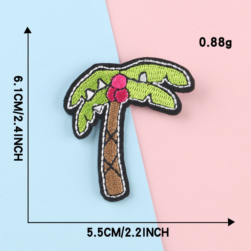 Palm Tree Pineapple Embroidered Patch
