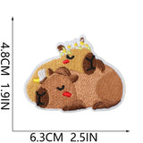 Surfing Capybara Embroidered Patch