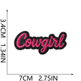 Pink Flame Cowboy Patch