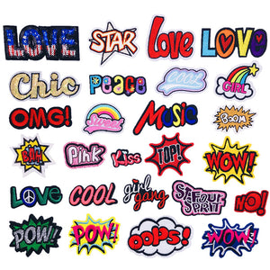 LOVE Letter Embroidered Patch