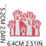 Pink Ribbon Embroidered Patch