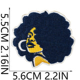 Black Character Embroidered Patch