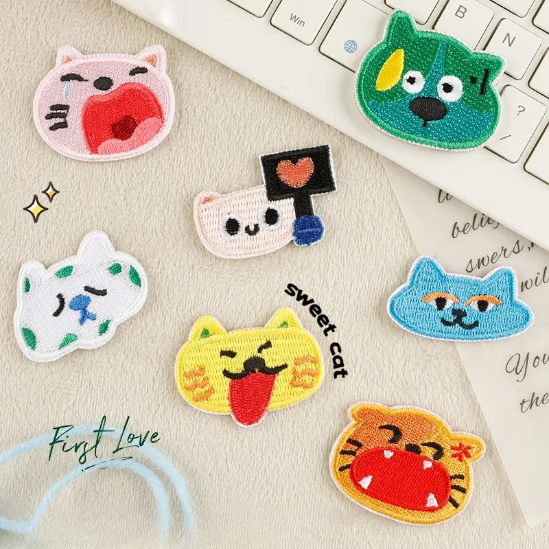 Self-Adhesive Kitten Embroidered Patch
