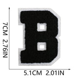 Black Letter Chenille Patch