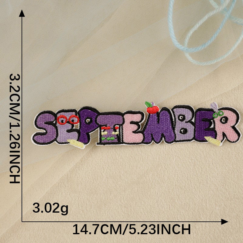 English Letter Embroidered Patch