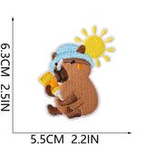 Surfing Capybara Embroidered Patch