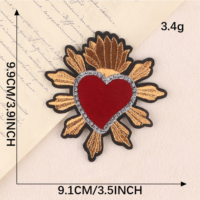 Heart Embroidered Patch